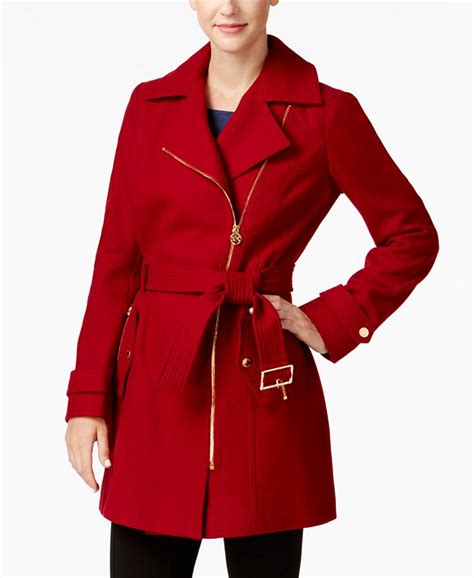 Michael Kors Petite Asymmetrical Walker Coat 